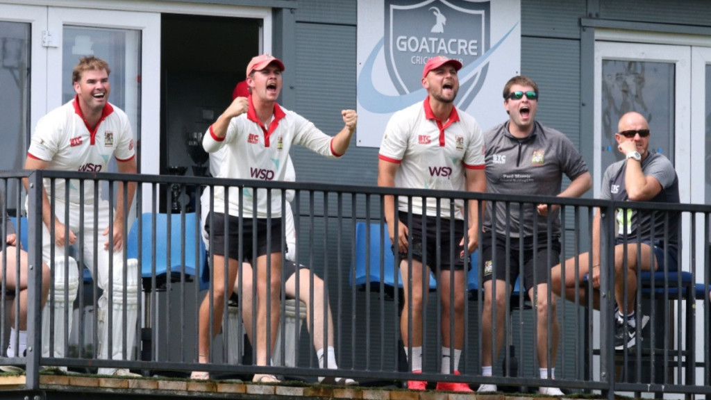 PAINSWICK are through to the quarter-finals of the Voneus Village Cup after a tremendous six-wicket victory away to Goatacre. The moment of victory for Painswick image courtesy Philip Wilcox Photography | Painswick are group champions