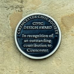Property developer, Oliver Murray of Bedrock Property, and architect's Charles Mullineux Design have been presented with a blue plaque Civic Design Award in recognition of their outstanding contribution to Cirencester's architecture. unnamed 2025 06 13T180742.807 | Historic landmark property wins blue plaque civic design award for architecture