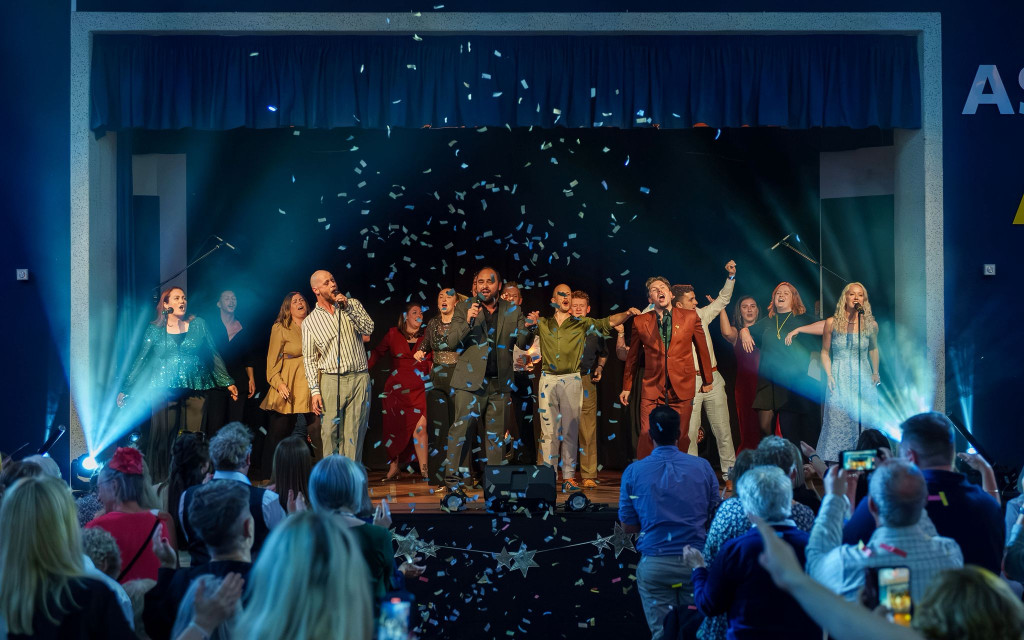 The cast performs Come Alive from the Greatest Showman | Memorial concert organisers plan festival after raising £11k in memory of beloved Stroud music teacher