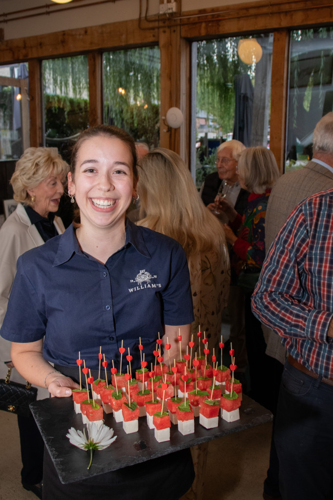 Lizzie with canapes | Much-loved restaurant celebrates 50 years at the heart of Nailsworth