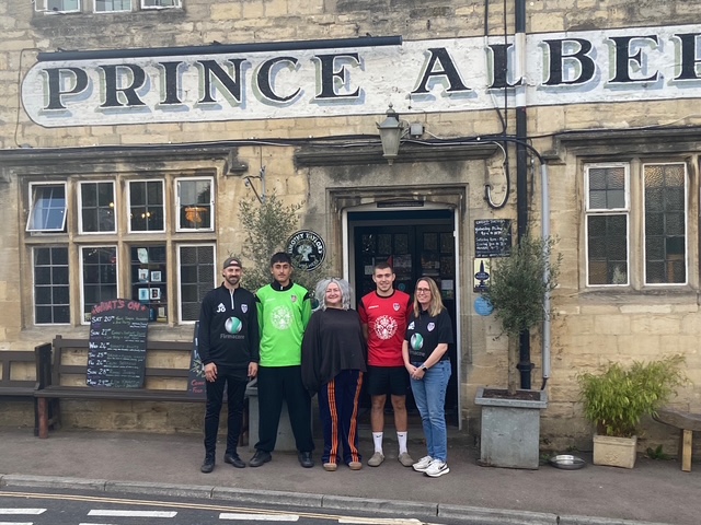 Cheers to an unbeaten start: Rodborough Old Boys thank sponsors Prince Albert