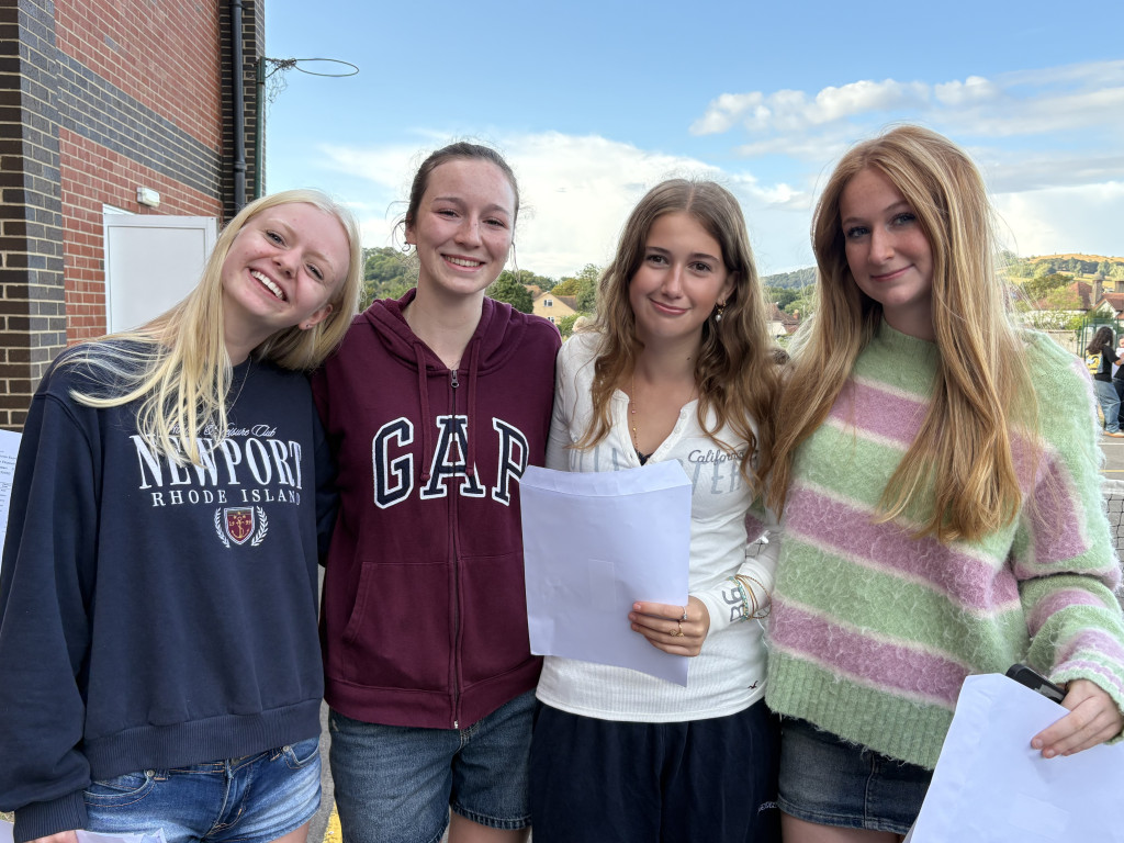 Students, staff and families at Stroud High School were celebrating this morning as Year 11 students collected an impressive set of GCSE results. This year, 22 per cent of all grades awarded were Grade 9, the highest grade available at GCSE. More than half of all grades (51 per cent) were awarded at Grades 9-8, while almost three-quarters (74 per cent) were awarded at Grades 9-7. IMG 9742 | Smiles, tears and top grades: Stroud High students celebrate GCSE success